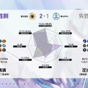 九游体育-狼队/DRG第3局数据对比：皖皖橘右京几乎全包小小阳镜
